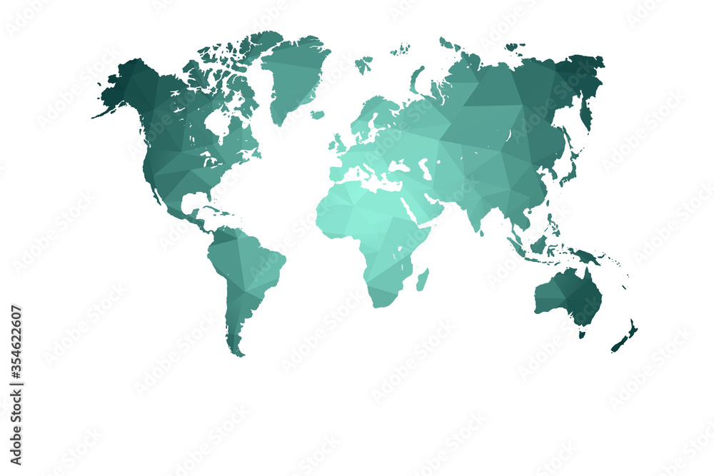 world map with low poly gradient style isolated with white background. world map with low poly gradient style isolated with white background.