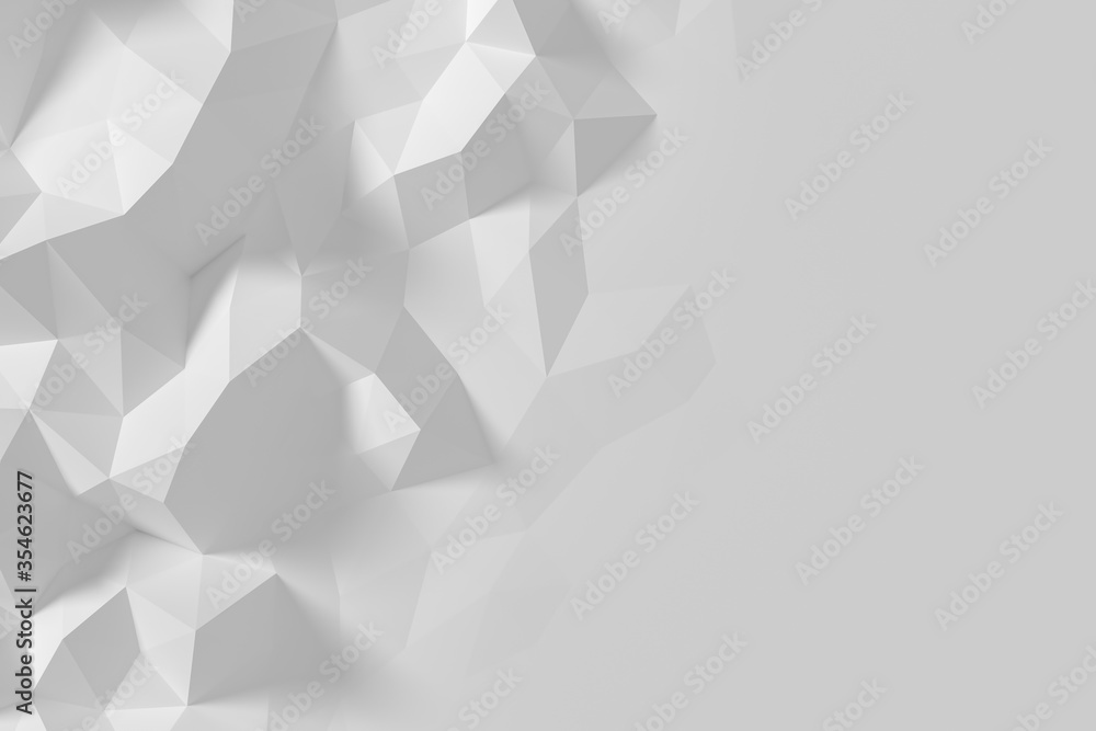 Obraz premium Abstract white polygonal background.