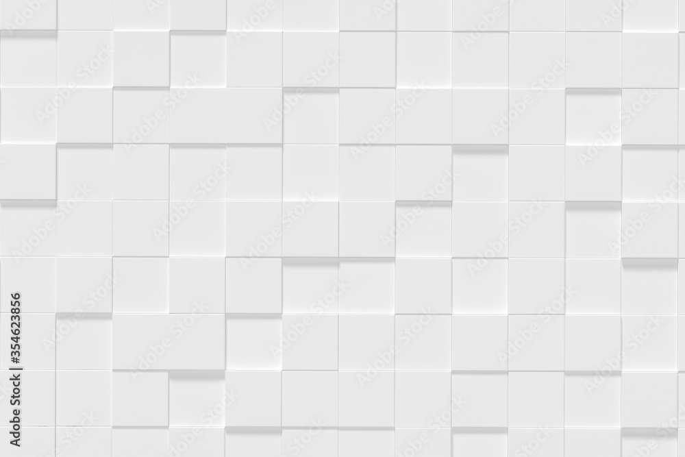 White cubes abstract background