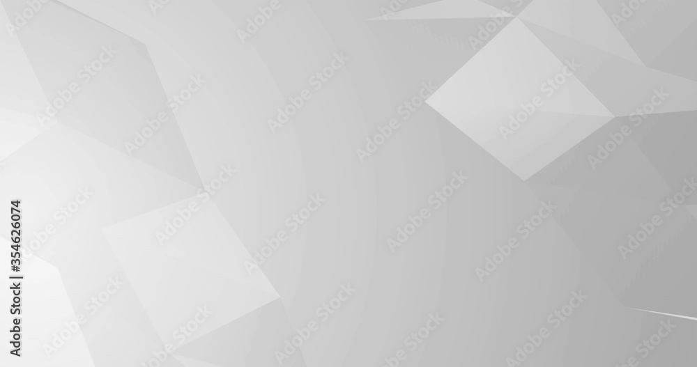 Light grey white seamless looped gradient abstract background. Blank minimal polygonal backdrop. Business video presentation, birthday party backdrop. Endless pure tech transition. Space for logo text