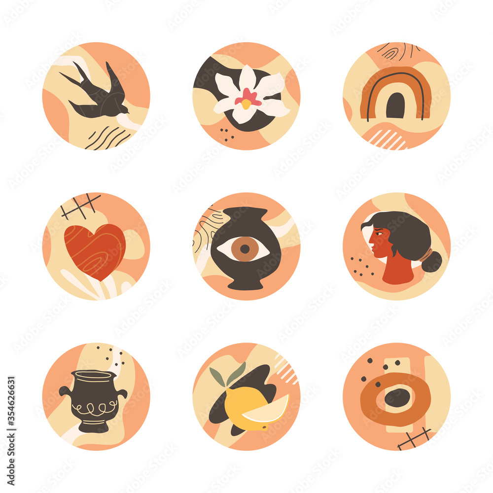 Highlights Covers Icon Set Highlights Covers Icon Set