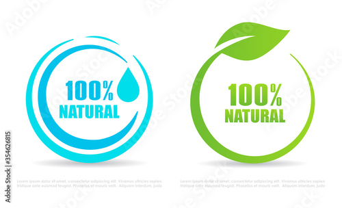 Natural circle vector icon