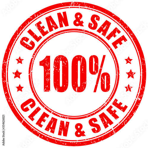 Clean and safe vector stamp