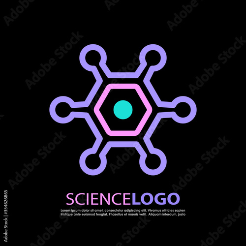 Science logo on black background