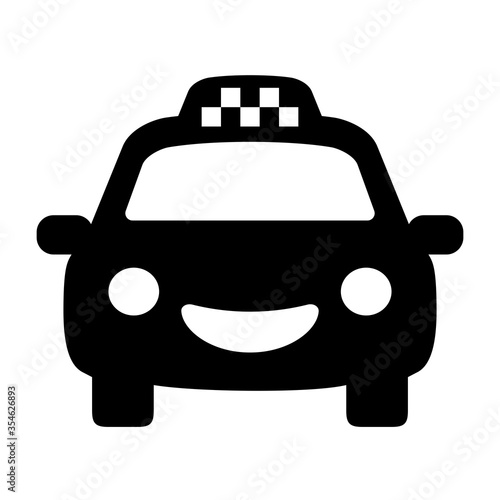 Taxi cab vector icon
