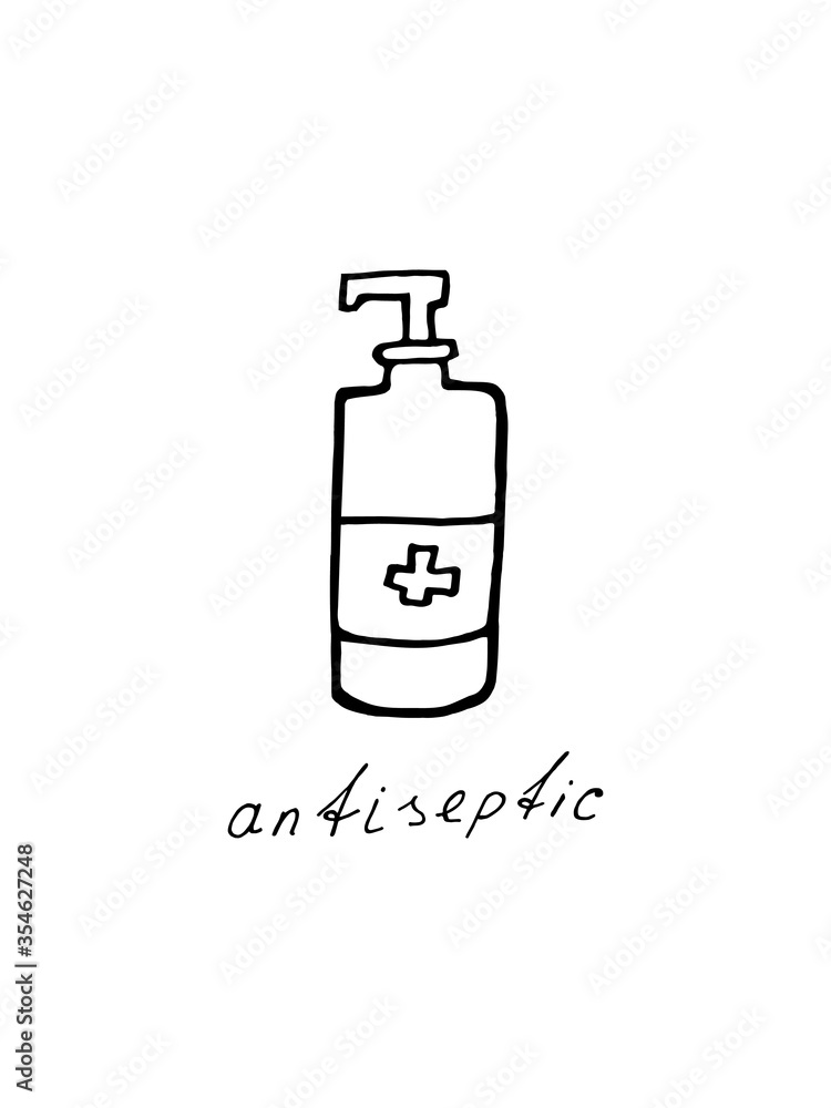vector image of an antiseptic agent on a white background vector image of an antiseptic agent on a white background