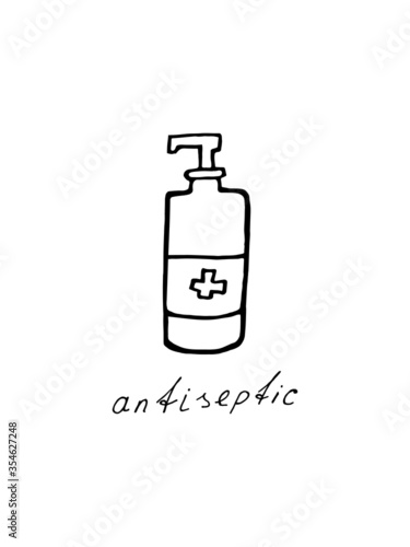 vector image of an antiseptic agent on a white background
