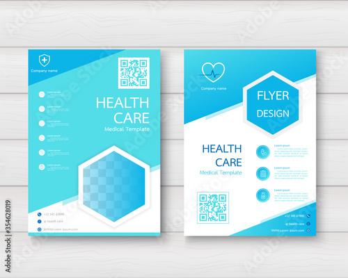 Set Medicine and science , annual report, flyer design templates design and flat icons.  healthcare, pharmacy presentation, document cover and and presentation vector illustration