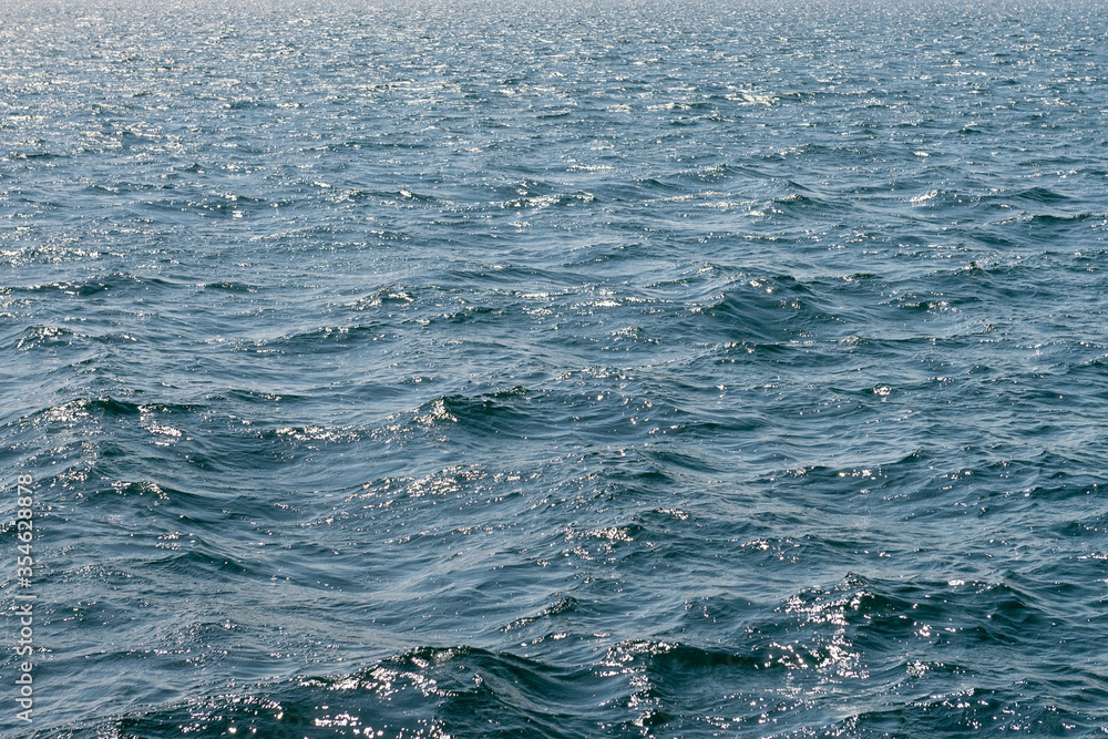 water ripples on the surface of the sea