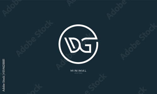 Alphabet letter icon logo DG