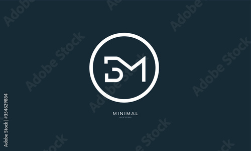 Alphabet letter icon logo BM 