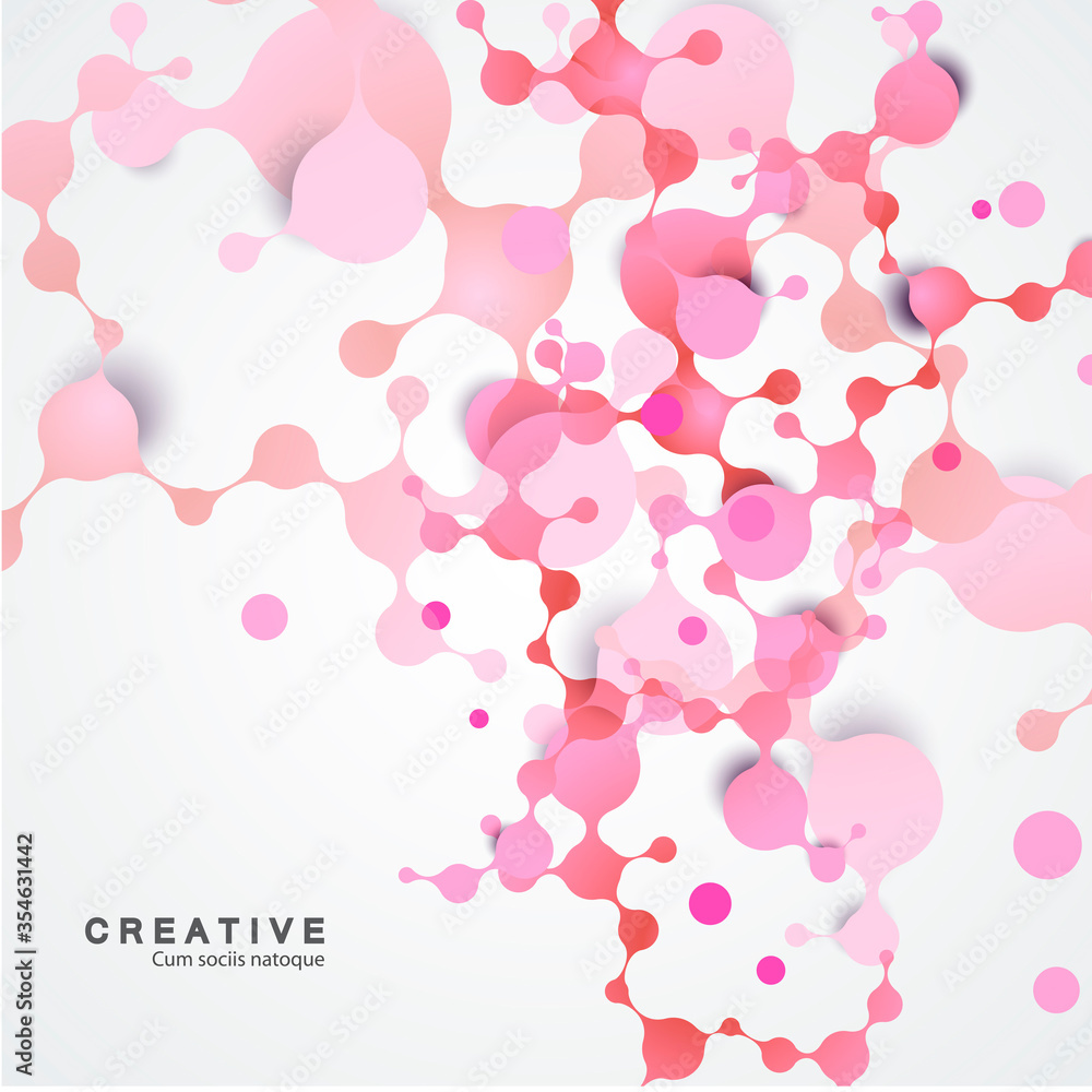 Science connection structure with molecules on simple modern white background. Vector illustration Science connection structure with molecules on simple modern white background. Vector illustration