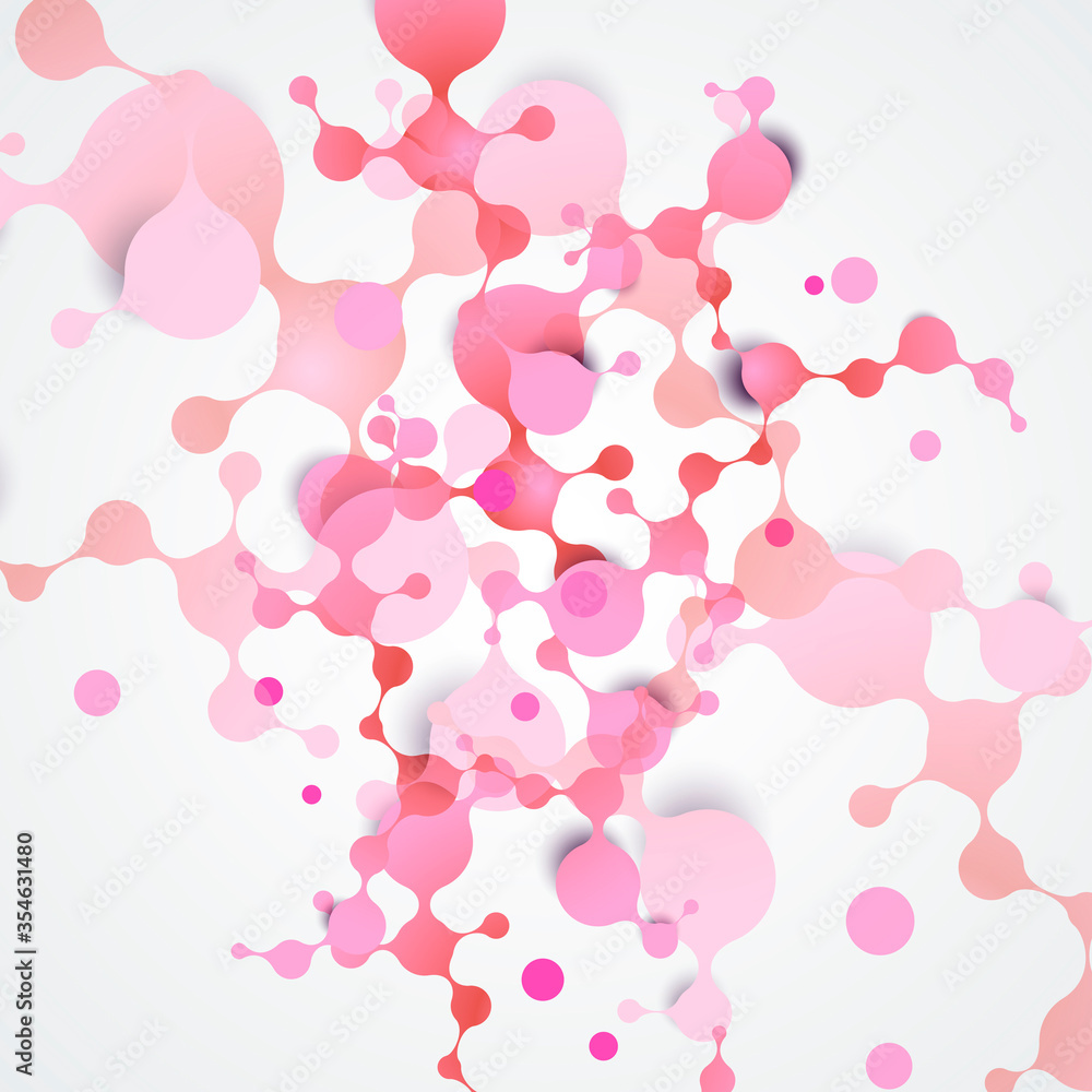 Science connection structure with molecules on simple modern white background. Vector illustration Science connection structure with molecules on simple modern white background. Vector illustration