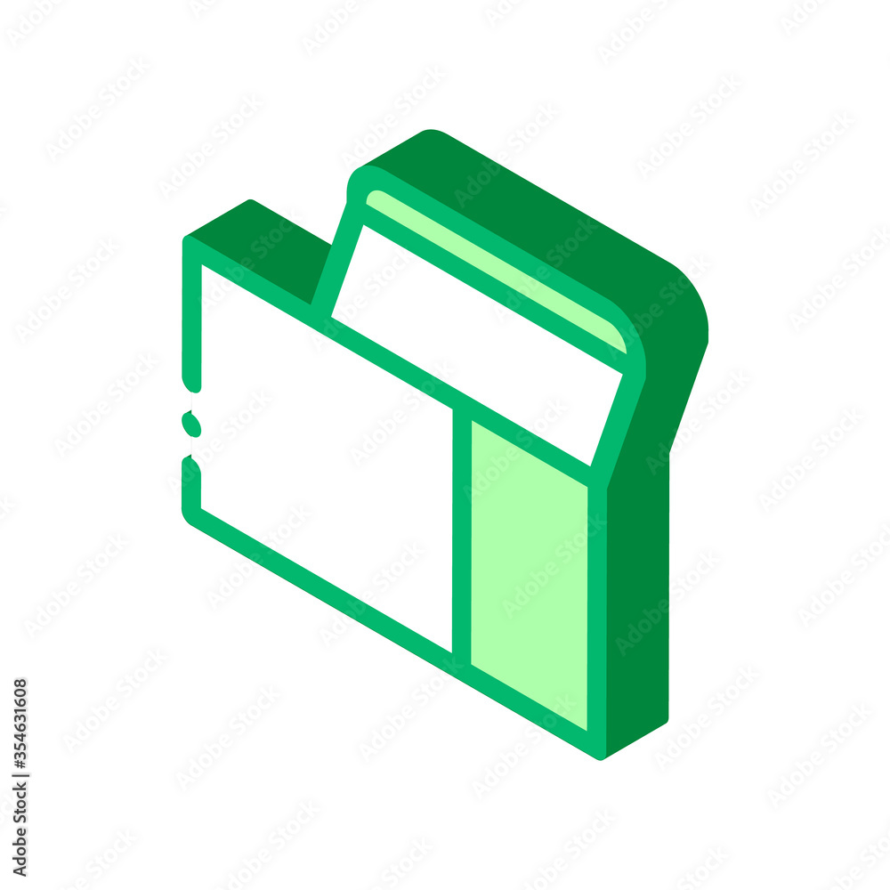 Square Opened Cardboard Carton Box vector isometric sign. color isolated symbol illustration Square Opened Cardboard Carton Box vector isometric sign. color isolated symbol illustration