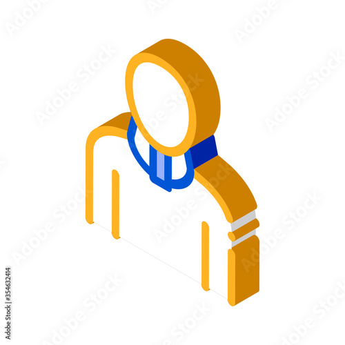 Orthopedic Cervical Collar For Neck Support vector isometric sign. color isolated symbol illustration