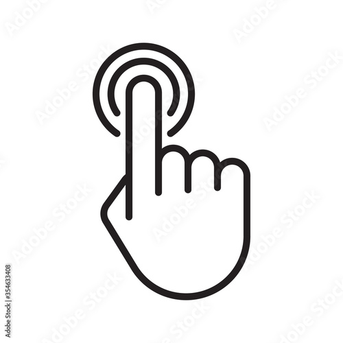 Double tap line icon. Vector Isolate on white background.