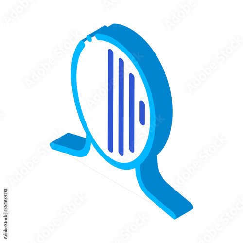 Migraine Nausea And Visual Changes Head vector isometric sign. color isolated symbol illustration