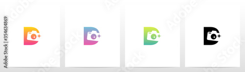 Photography Camera On Letter logo Design D
