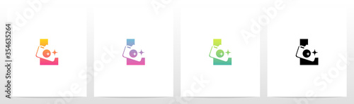 Photography Camera On Letter logo Design L