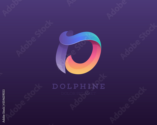 Abstract letter d logo.