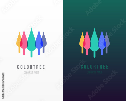 Colorful tree logo.
