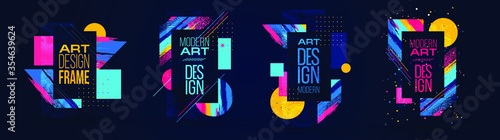 colorful vector illustration. graphic design modern frame for text. in the style of abstract art, ideal for advertising posts, it will highlight your product and sales discounts. abstract vector brush