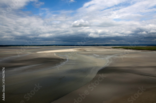 low tide by Mont Saint Michel