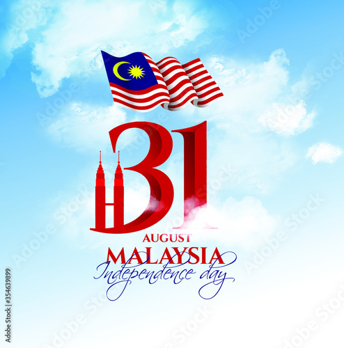 vector illustration. Malaysia Independence Day, the holiday of August 31. graphics for the design of posters, cards, brochures, flyers