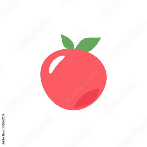 Apple. Fruit. Vector illustration in flat style.