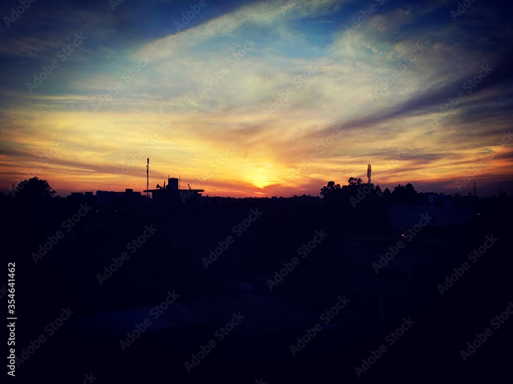 sunset in the city sunset in the city