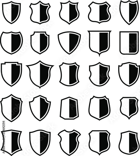 set of shield icons