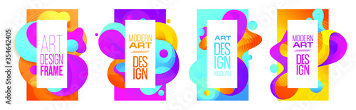 vector illustration. modern design frame for text. Background for the elements of graphics for sales and promotions. colorful gradient abstract liquid