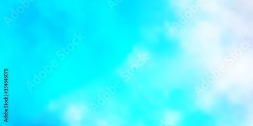 Light BLUE vector backdrop with cumulus. Abstract colorful clouds on gradient illustration. Beautiful layout for uidesign. © Guskova