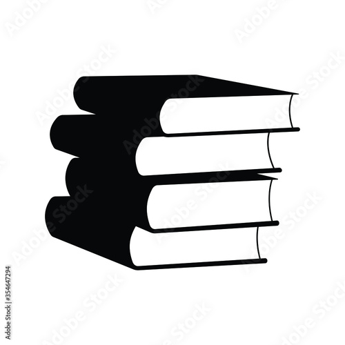 Stack of book icon. Book icon vector illustration on white background. eps 10