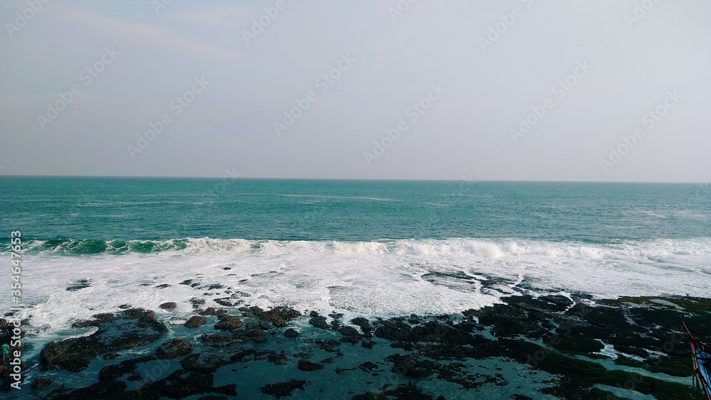 Fototapeta premium beautiful beach with stunning rocks, nature and white sand