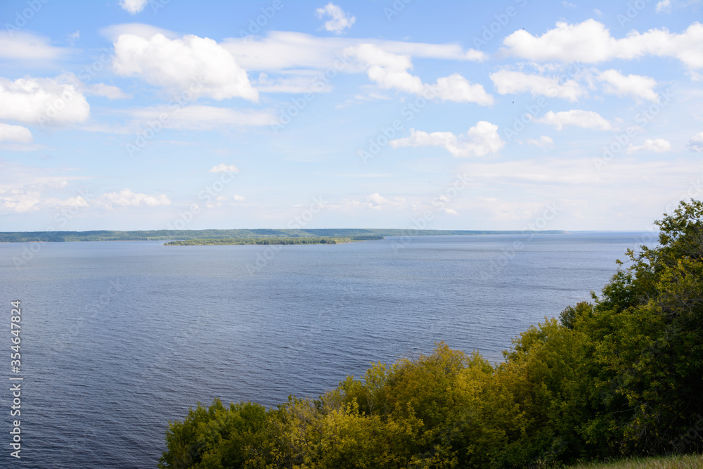 The widest place of the Volga River.