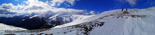Winter mountain landscape - panoramic view 
