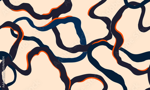 Modern seamless pattern. Minimalist collage pattern. Fashionable template for design.