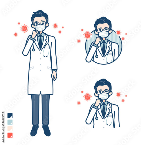 simple Doctor old man_infection virus