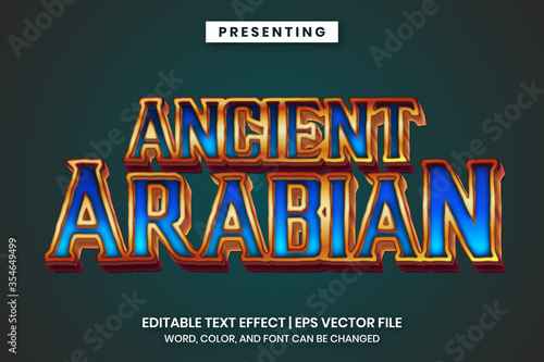 Editable text effect - ancient game logo style