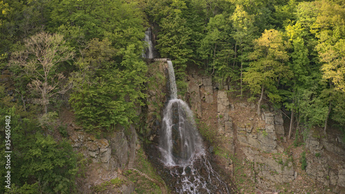 Trusetaler Wasserfall. Vogelperspektive.  photo