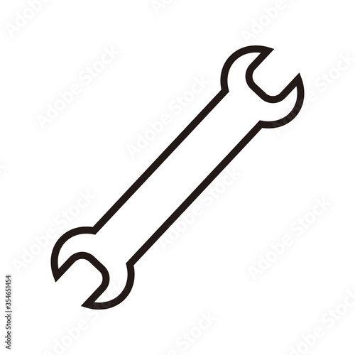 wrench icon vector illustration sign