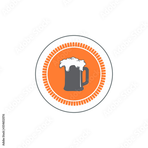 beer vector illustration design. modern beer icon logo