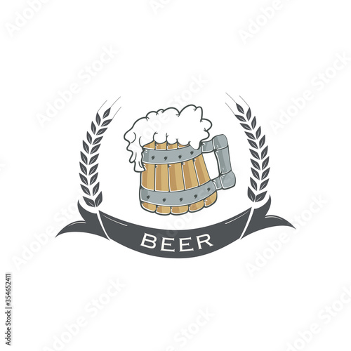 beer vector illustration design. modern beer icon logo