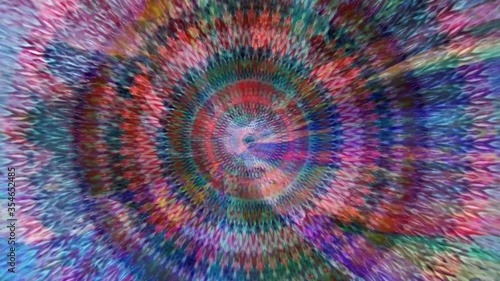 Slow Motion Dreamlike Psychedelic Blur footage background of motion surface of trendy colorful original Abstraction Art pattern flow. Moving Seamless loop psychotherapy.