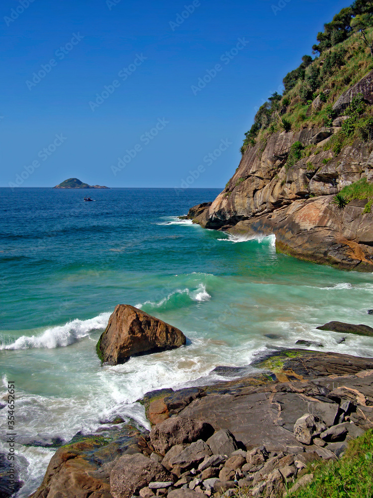Seascape in Sao Conrado, Rio de Janeiro Seascape in Sao Conrado, Rio de Janeiro