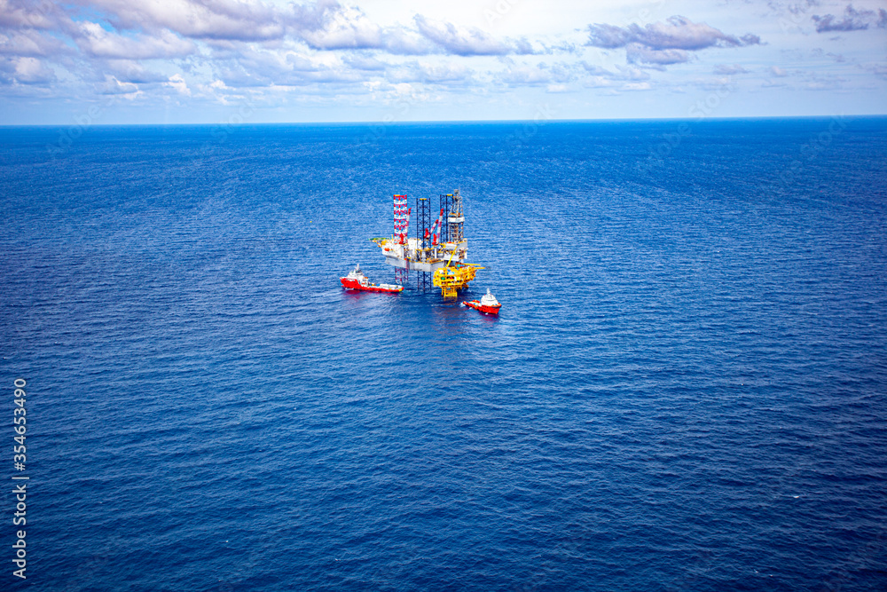 oil platform in the sea