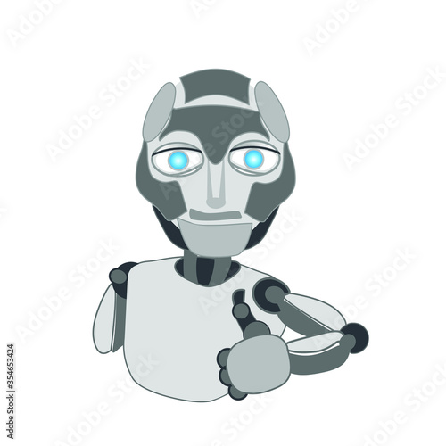 robot shows thumbs up © Lesya