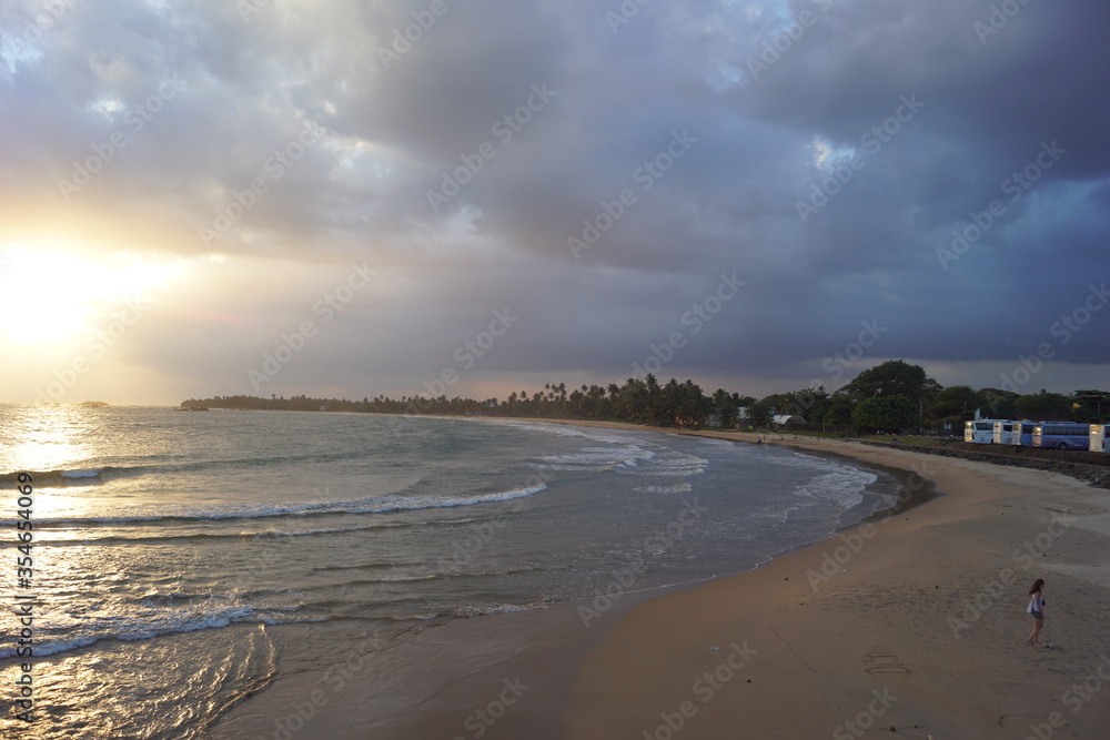 Beach view in Matara, Sri Lanka