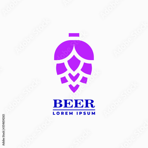 beer vector illustration design. modern beer icon logo